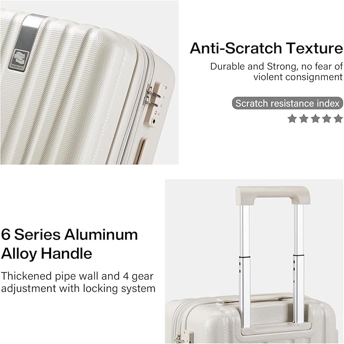 Hanke Expandable Hard Shell Luggage Sets 2 piece Carry On Luggage - Image 8