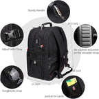 SHRRADOO Extra Large 50L Travel Laptop Backpack - Image 4