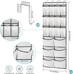 2 Packs Over the Door Shoe Organizer, 24 Extra Large Mesh Pockets Hanging Shoe - Image 2