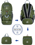 WATERFLY Small Lightweight Packable Backpack: 20l Ultra Light Foldable Travel - Image 6
