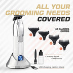 Fagaci Professional Thinning Shears & Hair Trimmer Set 6" Extremely Sharp, 440C Steel Thinning Scissors Extremely Sharp, Hair Scissors & Hair Edger T-Blades