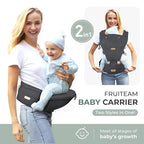 FRUITEAM Baby Carrier Newborn to Toddler, 6-in-1 Ergonomic & Adjustable Baby - Image 2