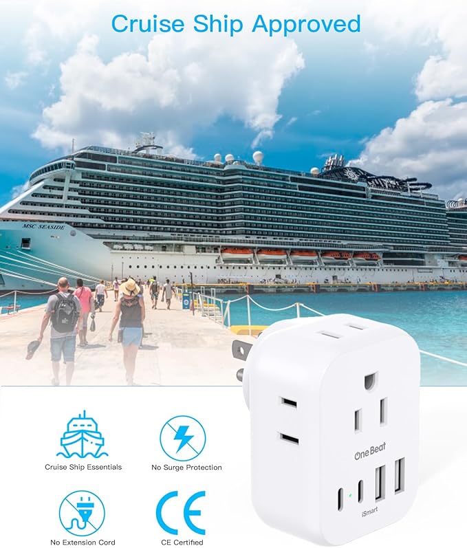 Travel Cruise Ship Essentials, Travel Plug Adapter - Image 5