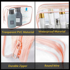 16 Pieces Clear Makeup Bags Bulk, TSA Approved Toiletry Bag - Image 4