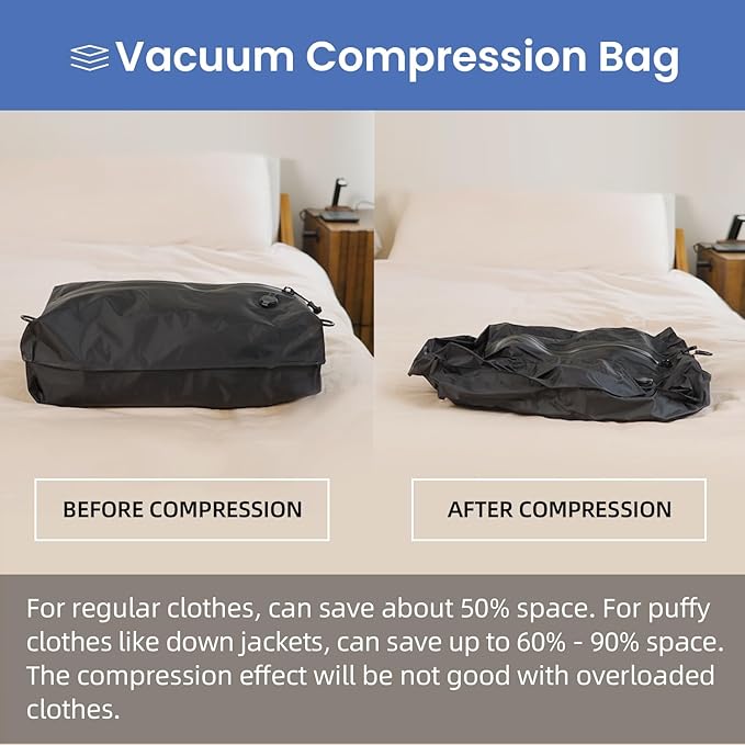BAGAIL TPU Vacuum Bag for Travel, Reusable Compression Bag - Image 4