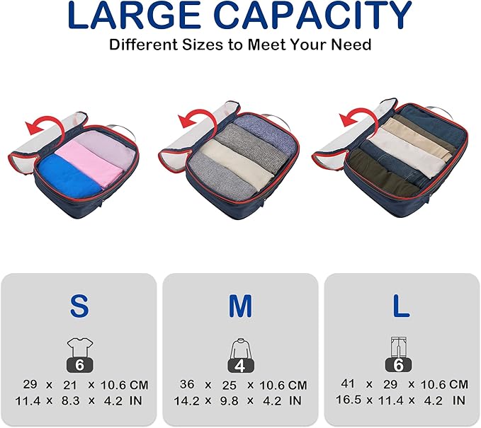 Cipway Mesh Compression Packing Cubes, Ultralight See Through Luggage Organizer - Image 5