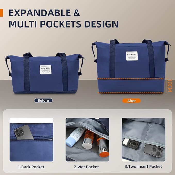 SHOWKOO Luggage Sets Expandable PC+ABS Durable Suitcase Double Wheels TSA Lock - Image 5