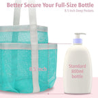 F-color Mesh Shower Caddy Portable, Large Capacity Shower Bag Basket Tote - Image 3