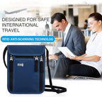 Travel Pouch Neck Wallet Family Passport Holder Organizer Case - Image 6