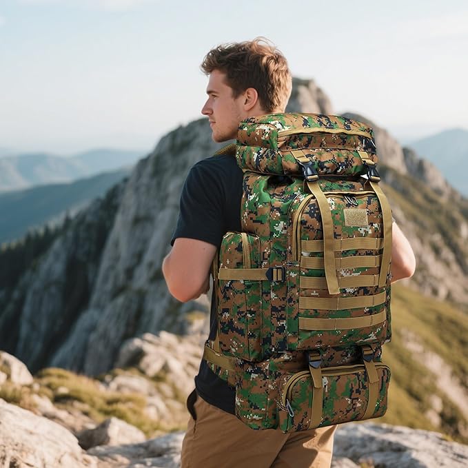 80L 2Pcs Hiking Backpack for Men - Image 2