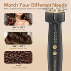 24K Gold Thermal Brush, Blowout Long Lasting Look Curling Brush, 30s Fast Heated Round Brushes 1.5" Makes Hair Smoother Get Natural Curls, 5 Temp Settings, Universal Voltage for Travel, Easy to Use