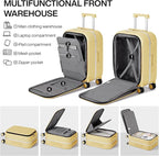 mixi Carry On Luggage, Travel Rolling Luggage Aluminum Frame PC Hardside - Image 4