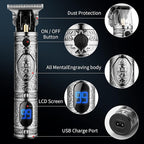 Hair Clippers for Men with Replacement Blade, Professional Hair Trimmer for Barber, T-Blade Edgers Clippers, Close-Cutting Trimmers, Cordless Clippers for Hair Cutting