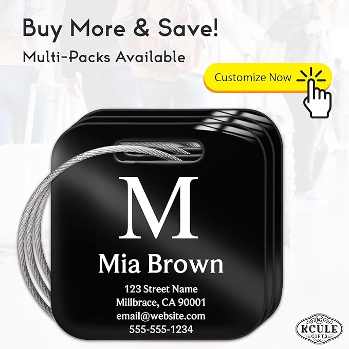Customized Stainless Steel Luggage Tags: Personalize Your Suitcases, and Bags - Image 2