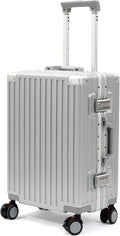 26 Inch Checked Luggage with Spinner Wheels, No Zipper Aluminum Frame Hard by VentureVault