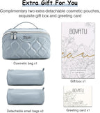Travel Makeup Bags for Women Cosmetic Bag: Puffy Make up Bags Set of 3 - Image 8