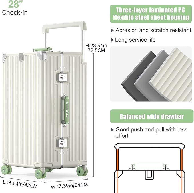 Aluminium Frame Checked-Luggage - Image 6