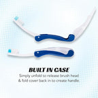 Lingito Mini Toothbrush with Cover, Folding Travel Size, Adults Kit - Image 5