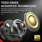 TOZO NC9 Hybrid Active Noise Cancelling Wireless Earbuds, 6 Mics ENC Clear Call - Image 2