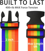 BILIONE 4 Pack Luggage Straps 79" Long Belts Keep Suitcase Secure While - Image 6