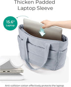 BAGSMART Tote Bag for Women, Lightweight Puffy Tote Bag - Image 5