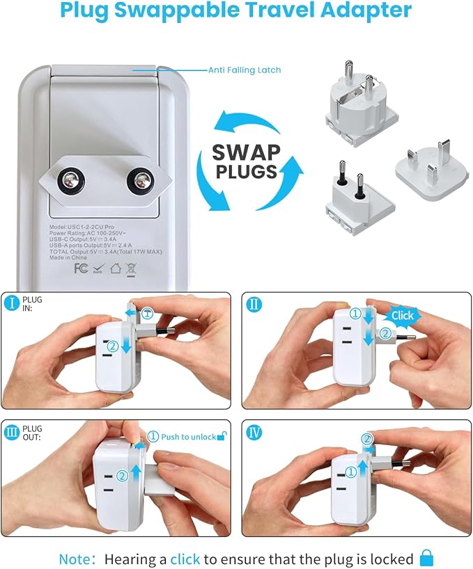 VINTAR European Travel Plug Adapter Kit, Adapter - Image 2