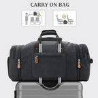 Gonex Canvas Duffle Bag 60L Travel Duffel Overnight Weekend Bag - Image 7
