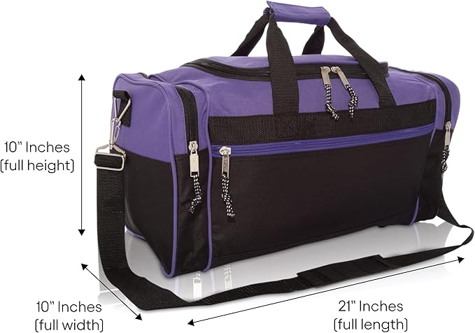 DALIX 21" Blank Sports Duffle Bag Gym Bag Travel Duffel - Image 6