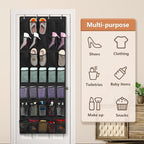 FENTEC 35 Large Pockets Over The Door Shoe Organizer, Mesh Hanging Shoe - Image 7
