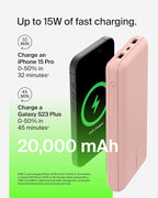 Belkin Portable Charger, USB C Power Bank 20000 mAh w/ 1xUSB-C Port & 2xUSB-A - Image 8