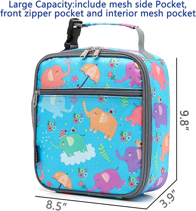 FlowFly Kids Lunch box Insulated Soft Bag Mini Cooler Back to School Thermal - Image 3