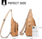 7L Sling Bag for Women Men Leather Small Sling Backpack Daypack Anti Theft - Image 5