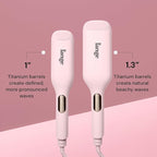 L'ANGE HAIR SculptWaver Titanium Deep Wave | Hair Crimper for Effortless Beach Waves | 3 Barrel Hair Waver with Adjustable Heat | Dual Voltage & Smart Timer | Styling Tools & Appliances, Blush - Large