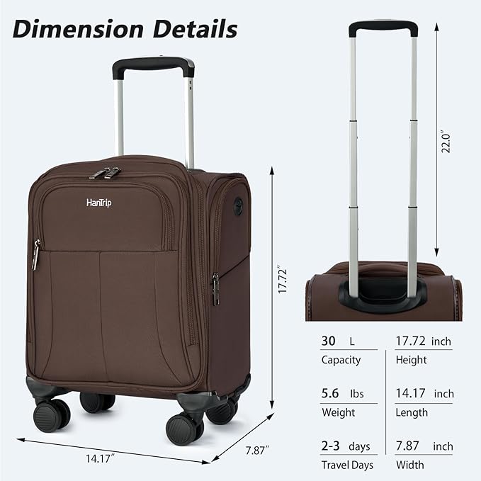 16 Inch Underseat Carry On Luggage - Image 3