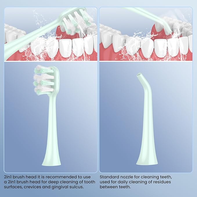 Portable Water flosser with Electric Toothbrush, 2 in 1 Teeth Cleaning Kit - Image 5