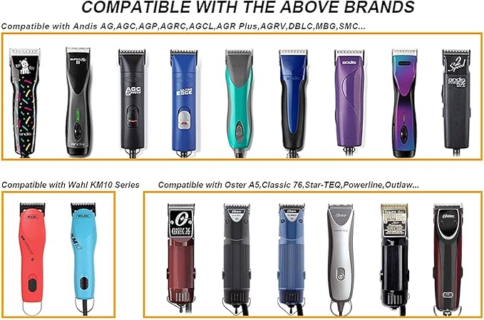 3/4" HT Detachable Replacement Stainless Steel Blades,compatible with oster Classic 76/Star-Teq/Power-Teq andi A*dis AGC,BDC,BGC,MBG Series Clippers,Cut Length 3/4-Inch(19mm)