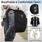 18.4 Inch Laptops Backpack, 55-60L Extra Large Travel Laptop Backpack - Image 6