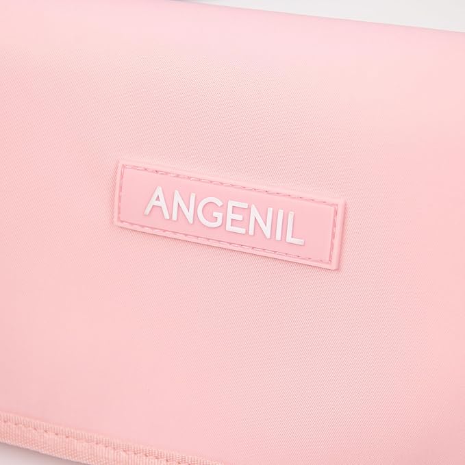 ANGENIL Large Capacity Heat Mat Hot Hair Iron Tools Travel Bag, 2 in 1 Portable Organizer Bags with Large Heat Resistant Mat for Hair Straighteners, Curling Irons, Hot Air Brushes, Travel Essentials