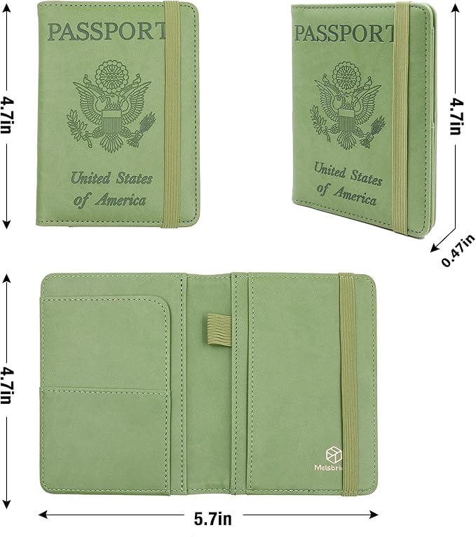 Melsbrinna Premium Leather Passport Holder Covers Case, Waterproof Rfid - Image 4