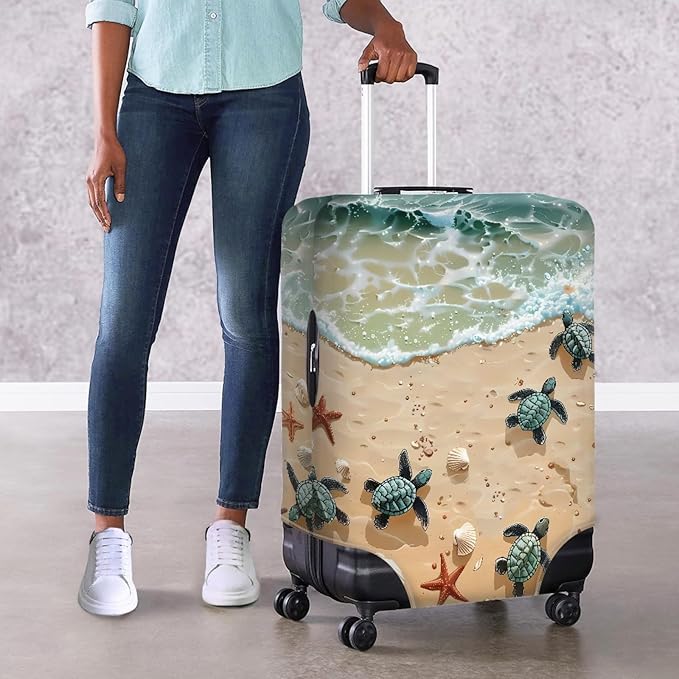 Sea Turtles Luggage Cover Anti-scratch Dustproof Suitvase Protector Fits 26-29 - Image 4