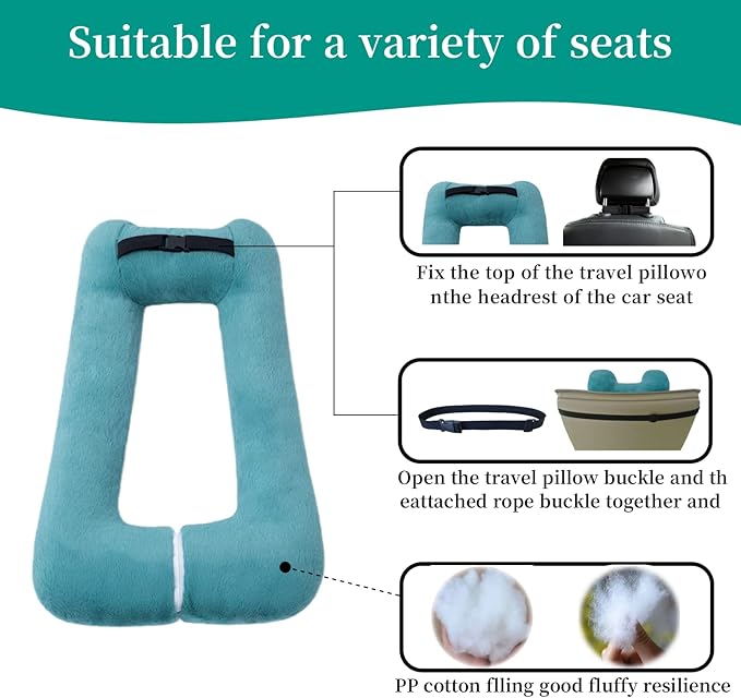 Travel Pillow Upgraded Version of Aircraft Travel Neck Pillow - Image 5
