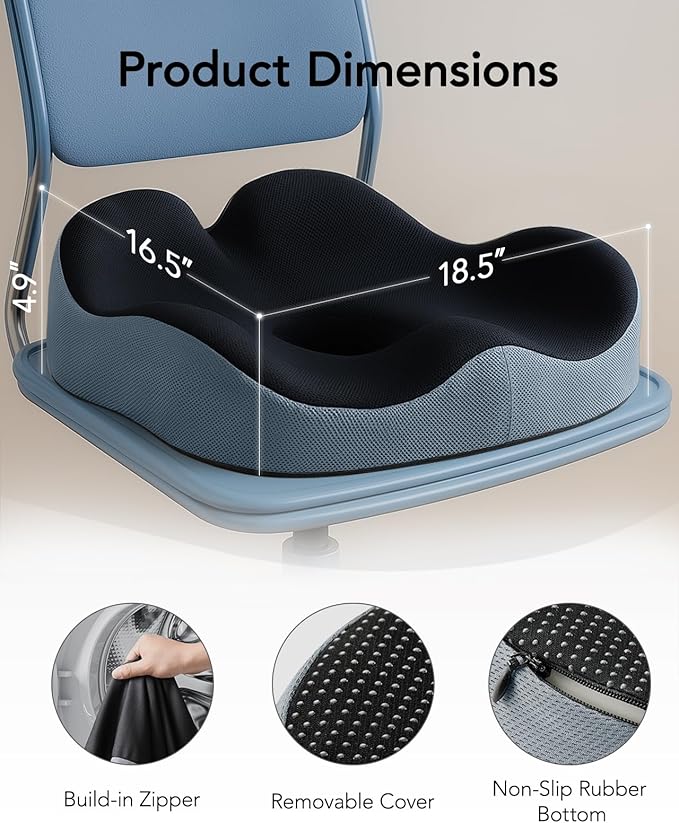 HUANUO Office Seat Cushion for Tailbone Support, High-Density Memory Foam - Image 6