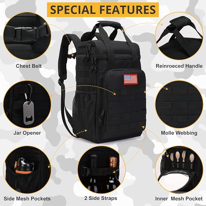 Tactical Backpack Cooler, Lunch Backpack - Image 7