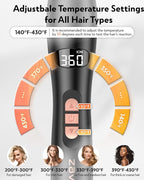 Thermal Round Brush, 1.5 inch Blowout Brush with Ceramic Barrel & Negative Ions Tech Makes Hair Smoother Get Natural Curls, Heated Styler Tool for All Hair Type, Dual Voltage