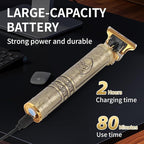Professional Hair Clipper for Men - Rechargeable Cordless T-Blade Trimmer with 4 Guides, USB-C Fast Charge, Metal Body for Beard, Hair & Body Grooming