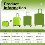 AnyZip 21" Carry On Luggage and 14" Mini Cosmetic Cases Luggage Set Hardside PC - Image 2