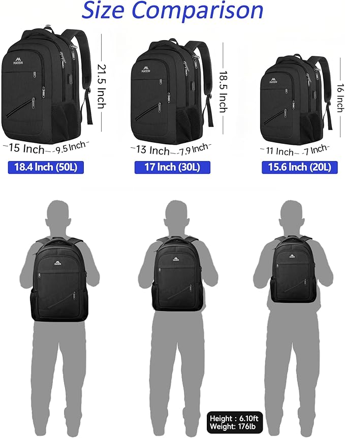 MATEIN 15.6 Inch College Backpack, 20 L Airline Approved Laptop Computer - Image 5