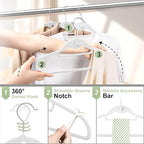 Velvet Felt Stackable Hangers 50 Pack, Non Slip, - Image 5