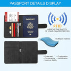 Passport Holders, RFID Blocking Credit Card Holder, PU Leather Vaccine Card - Image 3
