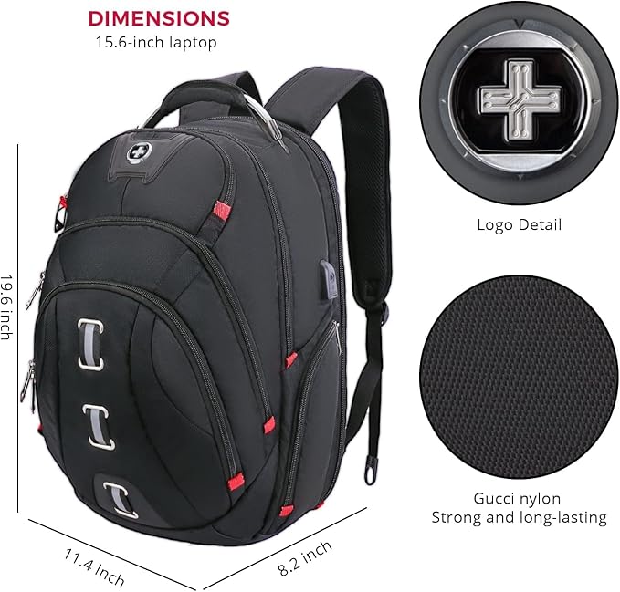 Swissdigital Design Travel Laptop Backpack, College Backpack - Image 2